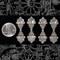 Antiqued Silver Plated Brass Shell Pinch Connector - Set of Four - S-O02